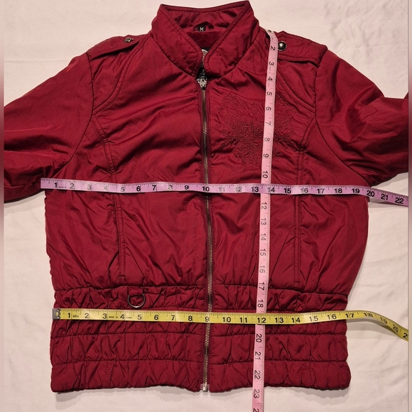 Harley-Davidson Maroon Embroidered Jacket Women's Medium - Picture 9 of 14
